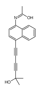 N-[4-(5-hydroxy-5-methylhexa-1,3-diynyl)naphthalen-1-yl]acetamide结构式
