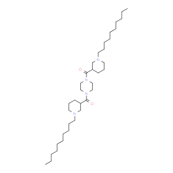 [4-(1-decylpiperidine-3-carbonyl)piperazin-1-yl]-(1-decyl-3-piperidyl) methanone结构式