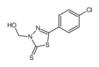 5-(4-chlorophenyl)-3-(hydroxymethyl)-1,3,4-thiadiazole-2(3H)-thione Structure