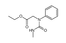 (3-Methyl-1-phenyl-ureido)-acetic acid ethyl ester Structure