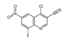4-氯-8-氟-6-硝基-3-喹啉甲腈结构式