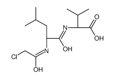 (2S)-2-[[(2S)-2-[(2-chloroacetyl)amino]-4-methylpentanoyl]amino]-3-methylbutanoic acid Structure