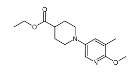 6'-methoxy-5'-methyl-3,4,5,6-tetrahydro-2H-[1,3']bipyridinyl-4-carboxylic acid ethyl ester结构式