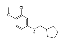 3-chloro-N-(cyclopentylmethyl)-4-methoxyaniline结构式