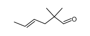 2,2-dimethyl-hex-4-enal结构式