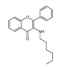 3-(hexylamino)-2-phenylchromen-4-one结构式