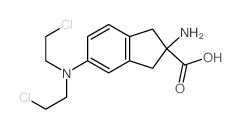 1H-Indene-2-carboxylic acid, 2-amino-5-[bis(2-chloroethyl)amino]-2,3-dihydro- picture