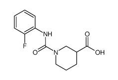 3-Piperidinecarboxylic acid, 1-[[(2-fluorophenyl)amino]carbonyl] Structure