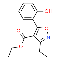 4-Isoxazolecarboxylicacid,3-ethyl-5-(2-hydroxyphenyl)-,ethylester(9CI)结构式