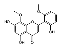 5,7,2'-trihydroxy-8,6'-dimethoxyflavone结构式