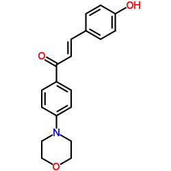 (2E)-3-(4-Hydroxyphenyl)-1-[4-(4-morpholinyl)phenyl]-2-propen-1-one结构式