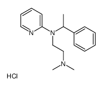 N,N-dimethyl-N'-(1-phenylethyl)-N'-pyridin-2-ylethane-1,2-diamine,hydrochloride结构式