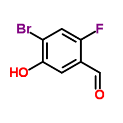 4-Bromo-2-fluoro-5-hydroxybenzaldehyde Structure