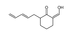 2-[1-Hydroxy-meth-(Z)-ylidene]-6-((E)-penta-2,4-dienyl)-cyclohexanone Structure