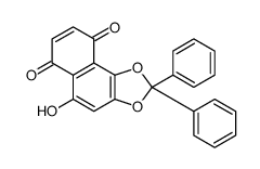 5-hydroxy-2,2-diphenylbenzo[g][1,3]benzodioxole-6,9-dione结构式