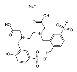 N,N'-di(5-sodiumsulfonate-2-hydroxybenzyl)ethylenediamine-N,N'-diacetic acid结构式