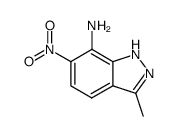 3-methyl-6-nitro-1(2)H-indazol-7-ylamine结构式