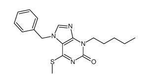 7-benzyl-6-(methylthio)-3-pentyl-3,7-dihydro-2H-purin-2-one Structure