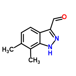 6,7-Dimethyl-1H-indazole-3-carbaldehyde结构式