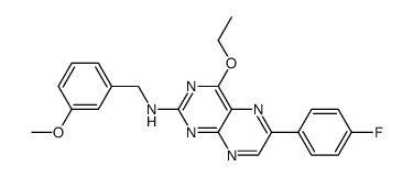 [4-ethoxy-6-(4-fluorophenyl)-pteridin-2-yl]-(3-methoxybenzyl)-amine结构式