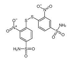 3-nitro-4-[(2-nitro-4-sulfamoylphenyl)disulfanyl]benzenesulfonamide结构式