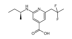 (S)-2-sec-butylamino-6-(2,2-difluoropropyl)-isonicotinic acid Structure