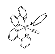 [Ir(2-phenylpyridinato)2(CO)(py)](1+)结构式