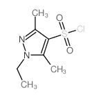 1-乙基-3,5-二甲基-1H-吡唑-4-磺酰氯结构式