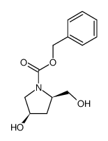 N-CBZ-顺式-4-羟基-L-脯氨醇结构式