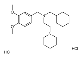 N-(cyclohexylmethyl)-N-[(3,4-dimethoxyphenyl)methyl]-2-piperidin-1-ylethanamine,dihydrochloride结构式