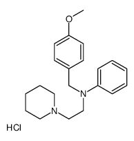 N-[(4-methoxyphenyl)methyl]-N-(2-piperidin-1-ylethyl)aniline,hydrochloride Structure