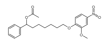 7-[2-Methoxy-4-nitro-phenoxy]-1-phenyl-heptylacetat结构式