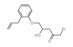 1-Bromo-4-hydroxy-5-[2-(2-propenyl)phenoxy]-2-Pentanone结构式