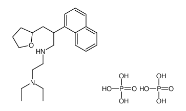 diethyl-[2-[2-naphthalen-1-yl-3-(oxolan-2-yl)propyl]ammonioethyl]azani um, dihydroxy-oxido-oxo-phosphorane结构式