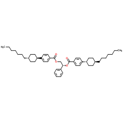 (1R)-2-{[4-(trans-4-Heptylcyclohexyl)benzoyl]oxy}-1-phenylethyl 4-(trans-4-heptylcyclohexyl)benzoate Structure