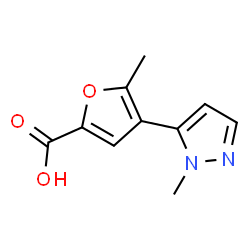 5-methyl-4-(2-methylpyrazol-3-yl)furan-2-carboxylic acid Structure