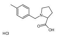 (S)-1-(4-METHYLBENZYL)PYRROLIDINE-2-CARBOXYLIC ACID HYDROCHLORIDE结构式