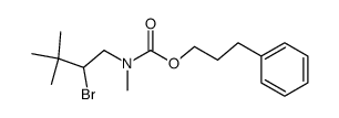 3-phenylpropyl N-(2-bromo-3,3-dimethylbutyl)-N-methylcarbamate结构式