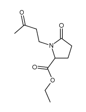 ethyl N-(3-oxobutyl)pyroglutamate结构式