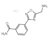 3-[5-(Aminomethyl)-1,2,4-oxadiazol-3-yl]benzamide hydrochloride结构式