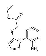 ethyl 2-[1-(2-aminophenyl)pyrrol-2-yl]sulfanylacetate结构式