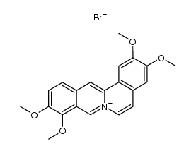 2,3,9,10-tetramethoxy-isoquino[3,2-a]isoquinolinylium, bromide Structure