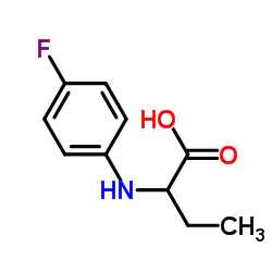 2-[(4-Fluorophenyl)amino]butanoic acid结构式