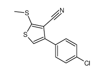 4-(4-Chlorophenyl)-2-(methylthio)-3-thiophenecarbonitrile Structure