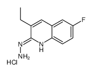 3-Ethyl-6-fluoro-2-hydrazinoquinoline hydrochloride结构式