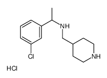 [1-(3-Chloro-phenyl)-ethyl]-piperidin-4-ylmethyl-amine hydrochloride structure