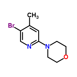 4-(5-Bromo-4-methyl-2-pyridinyl)morpholine structure