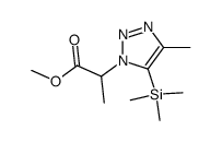 methyl 2-[4-methyl-5-(trimethylsilyl)-1H-1,2,3-triazol-1-yl]propanoate结构式