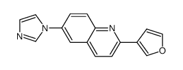 [6-(1H-imidazol-1-yl)-2-(3-furyl)]quinoline结构式