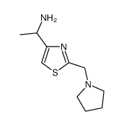 1-(2-Pyrrolidin-1-ylmethyl-thiazol-4-yl)-ethylamine结构式
